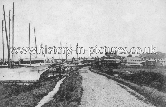 The Tow Path towards Wivenhoe, Essex. c.1906
